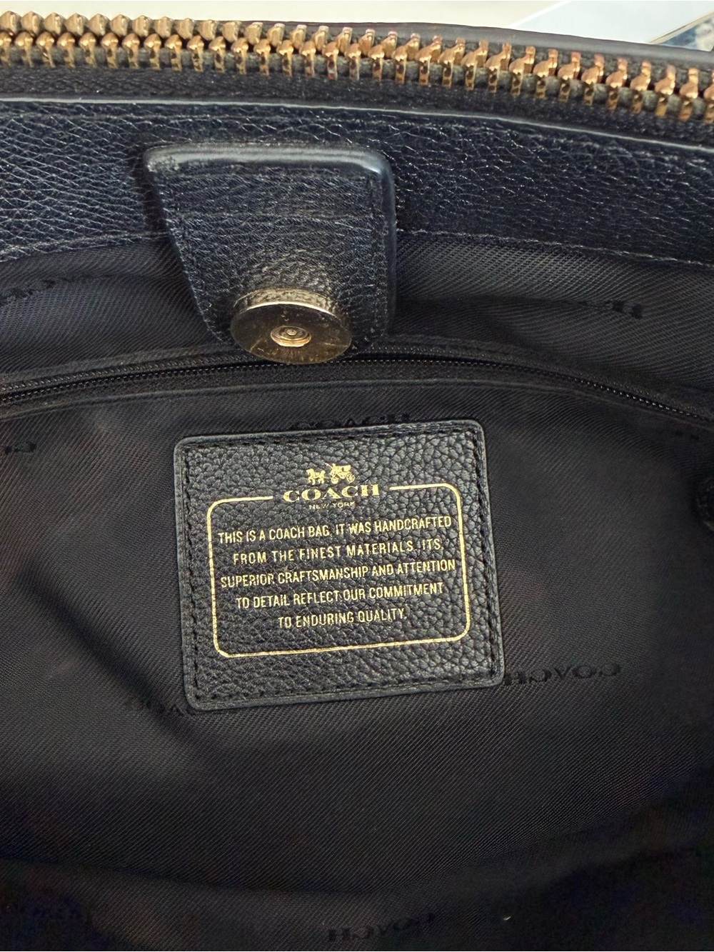 Coach Crosby Black and Grey Metallic Patchwork Leather Tote Bucket-Purse - Picture 5 of 16